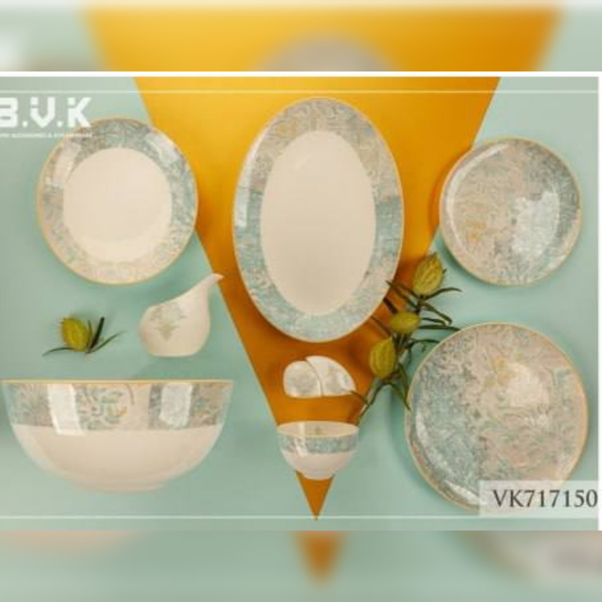 سرویس چینی 6 نفره 29 پارچه برند BVK کد 717150