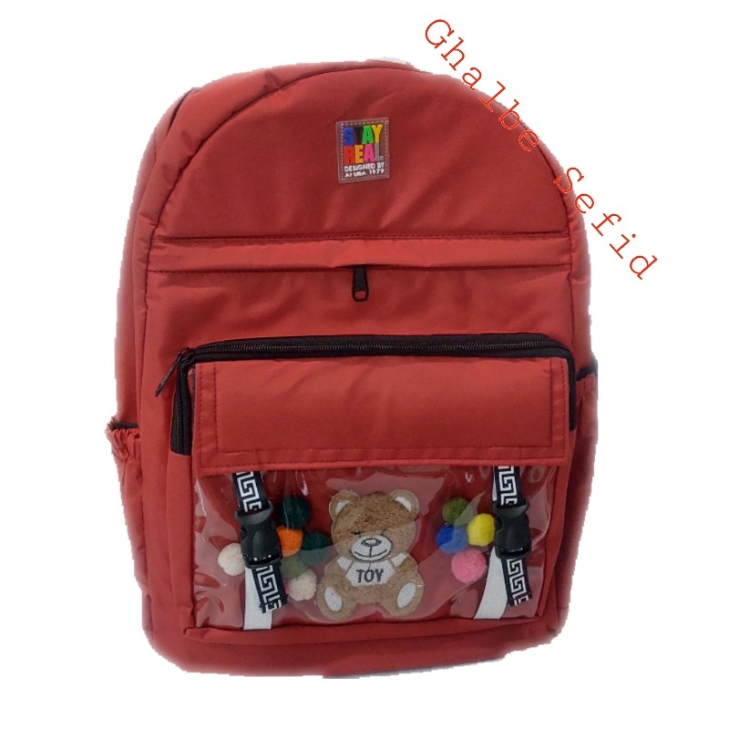 کوله پشتی عروسکی کیف مدرسه خرسی جادار کوله پشتی راهنمایی کوله پشتی ابتدایی کوله پشتی دبیرستان کیف قرمز