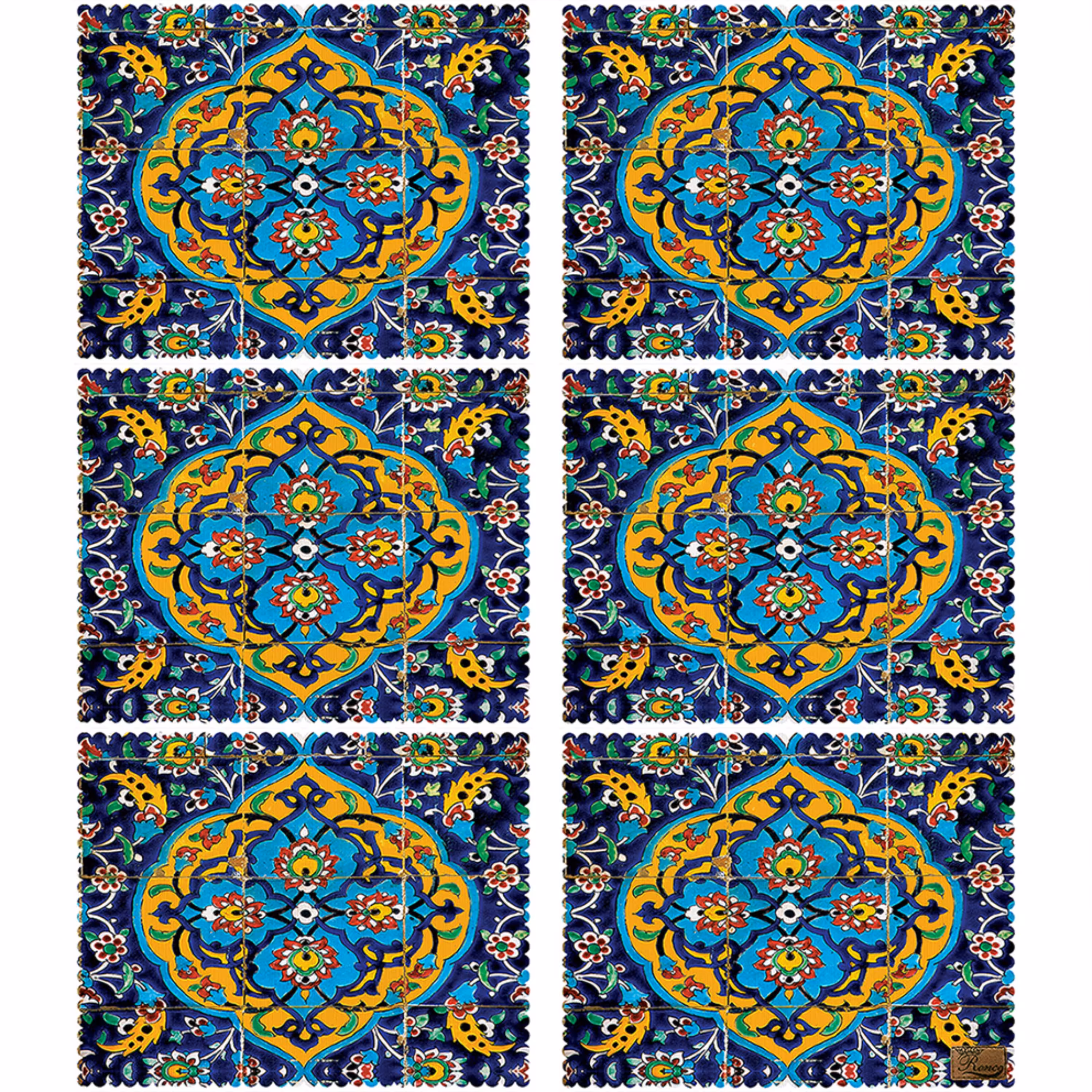  زیر بشقابی مستطیلی پارچه مخمل سایز 35 در 40 مدل U3-16 شرکت رنس