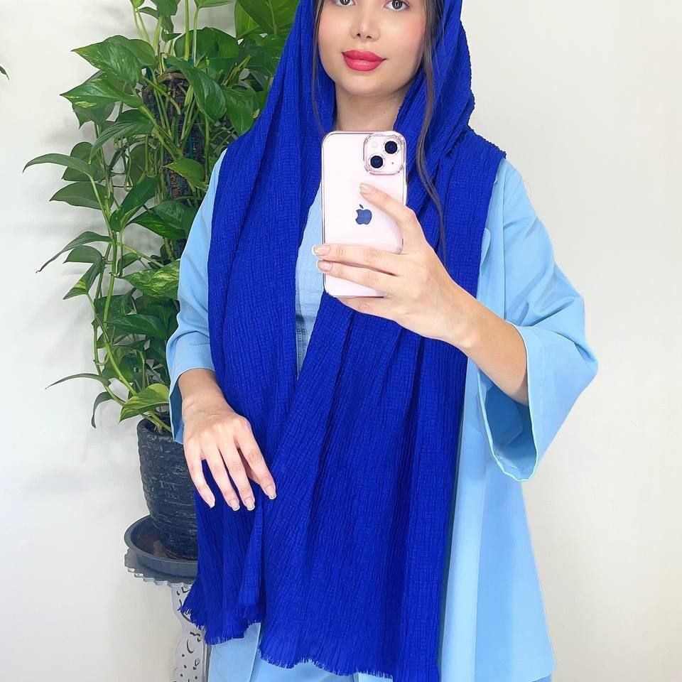 شال نخی پفکی جنس درجه یک