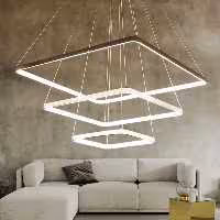 لوستر مدرن هوشمند vip سفارشی اپ موبایل چهار حالته طرح سه مربع نور از داخل