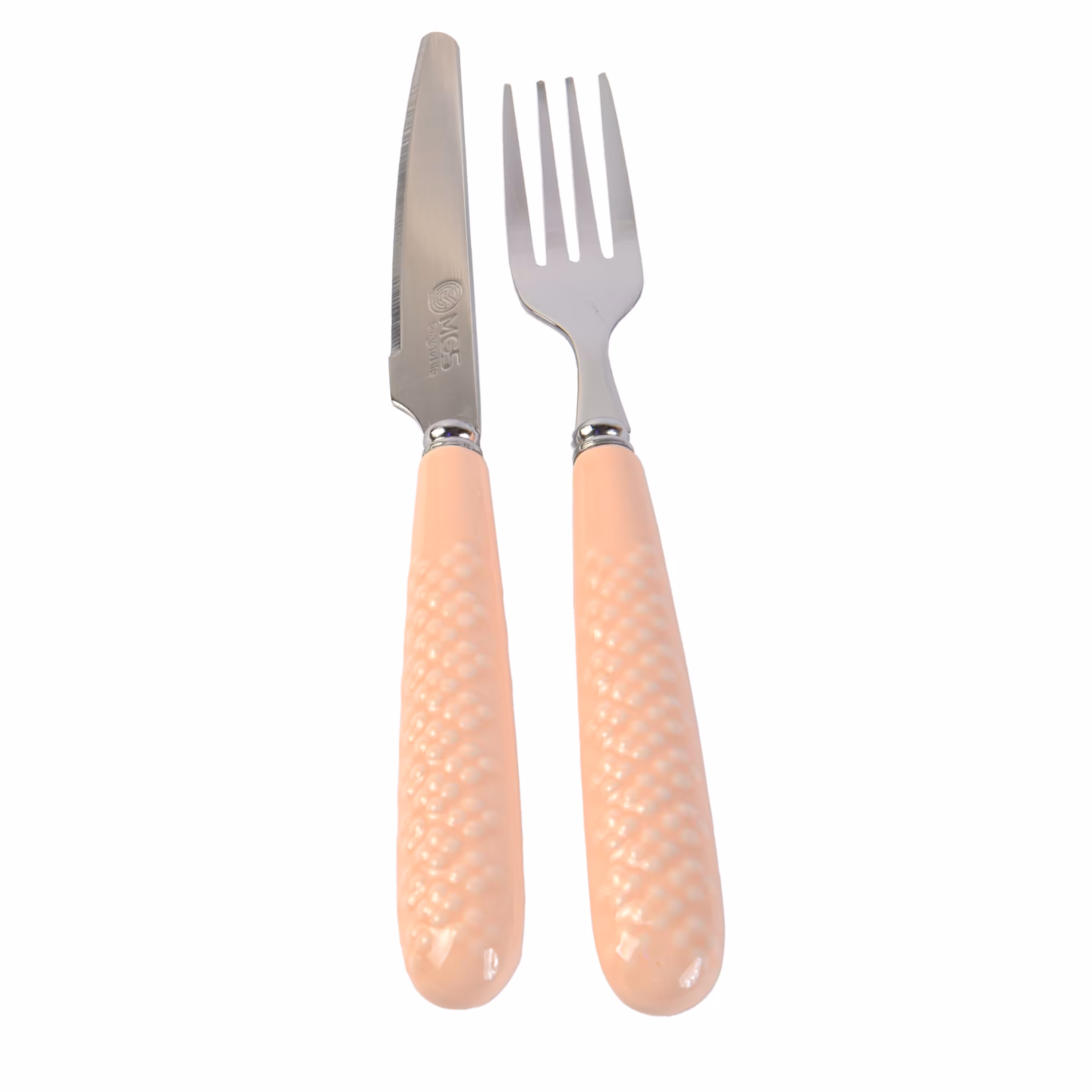 ست کارد و چنگال میوه خوری 12 پارچه ام جی اس مدل دسته رنگی