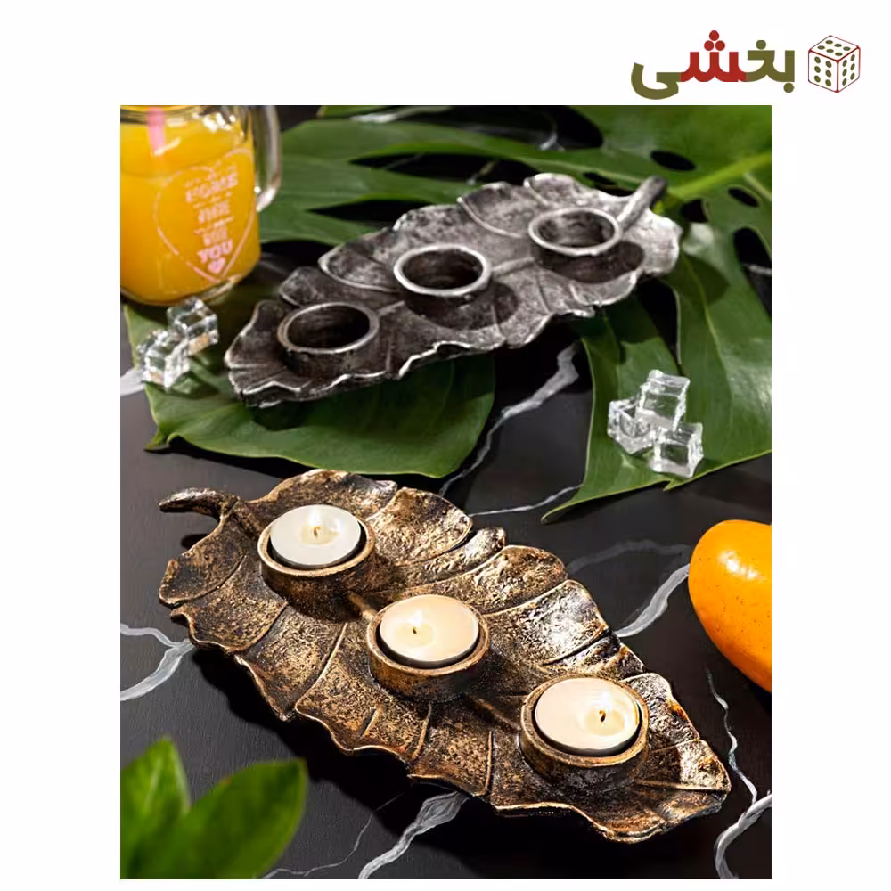 جاشمعی 3 شعله مدل برگ پهن