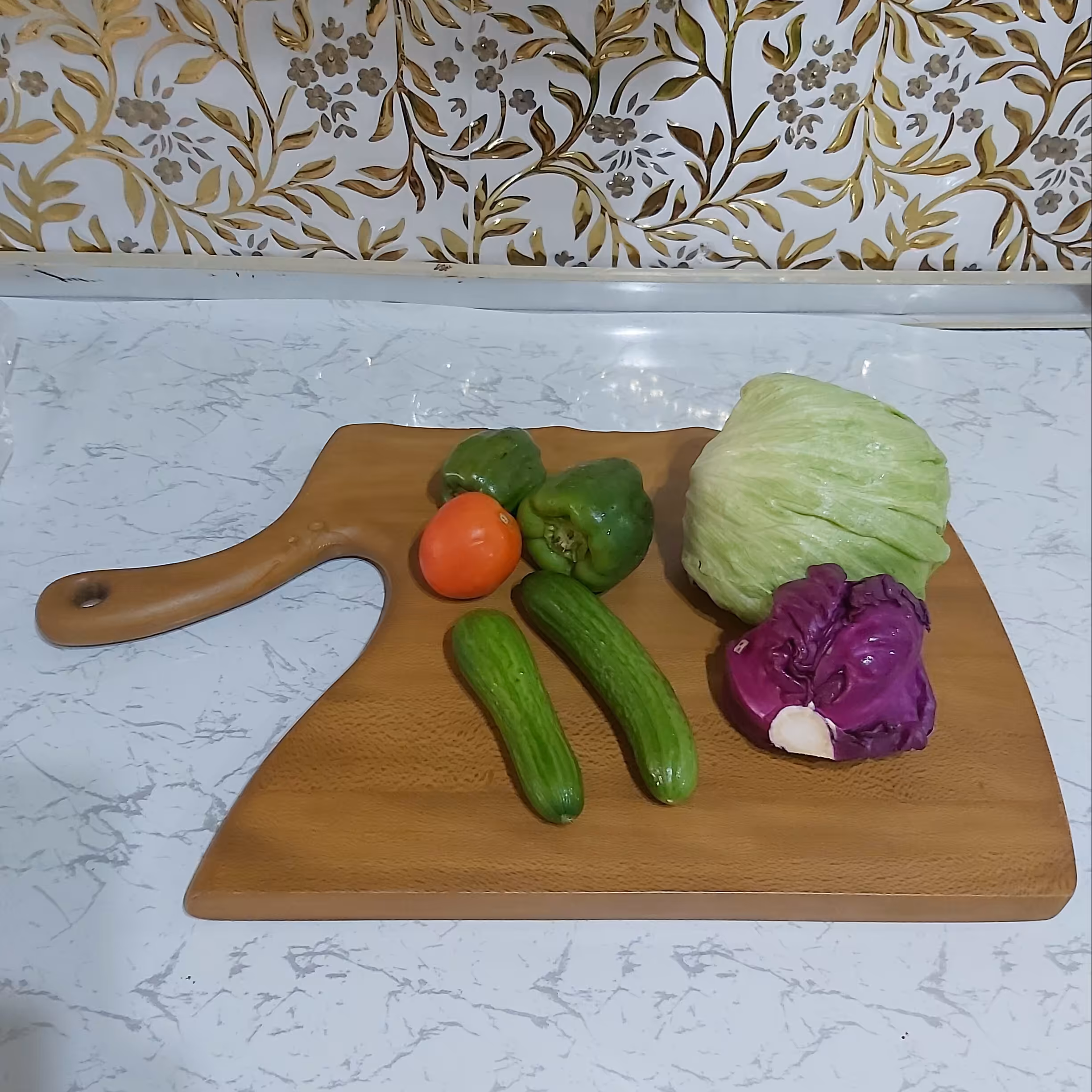 تخته سرو چوبی و تخته گوشت دسته داسی از چوب راش
