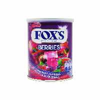 آبنبات میوه های قرمز کریستالی 180 گرم قوطی فوکس - fox&#039;s