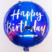 بادکنک فویلی گرد بنفش کهکشانی (16 اینچ)