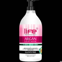 ماسک موی بدون سولفات 1000میل داخل حمام Life آرگان پمپی