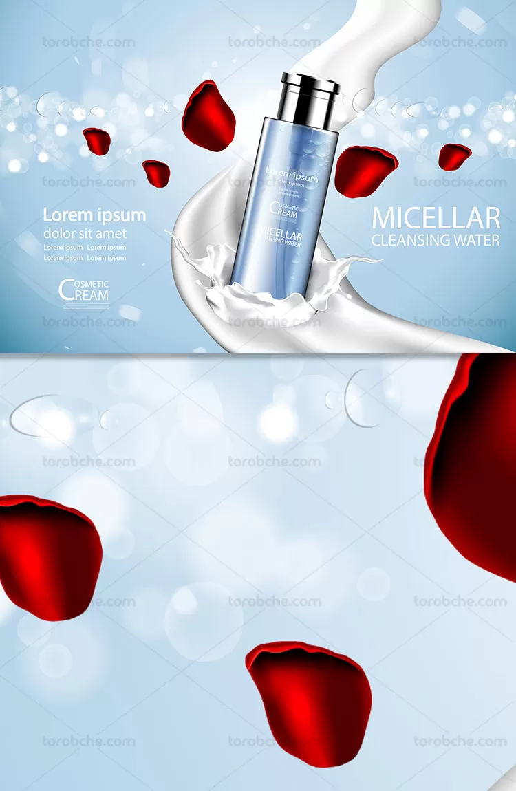 وکتور کرم آرایشی تبلیغاتی | گرافیک با طعم تربچه