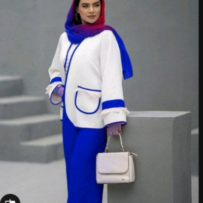 مانتو شلوار زنانه مازراتی مدل پروانه