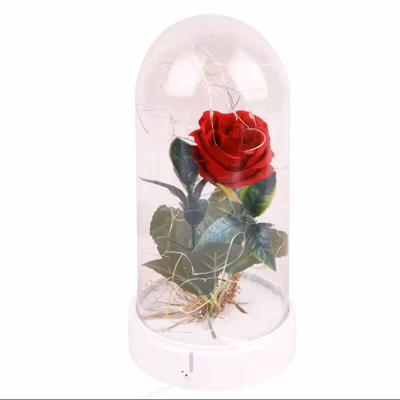 چراغ خواب ریسه ای USB طرح گل سرخ
