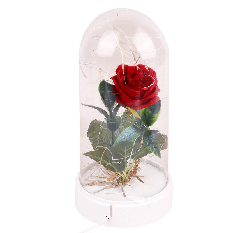 چراغ خواب ریسه ای USB طرح گل سرخ