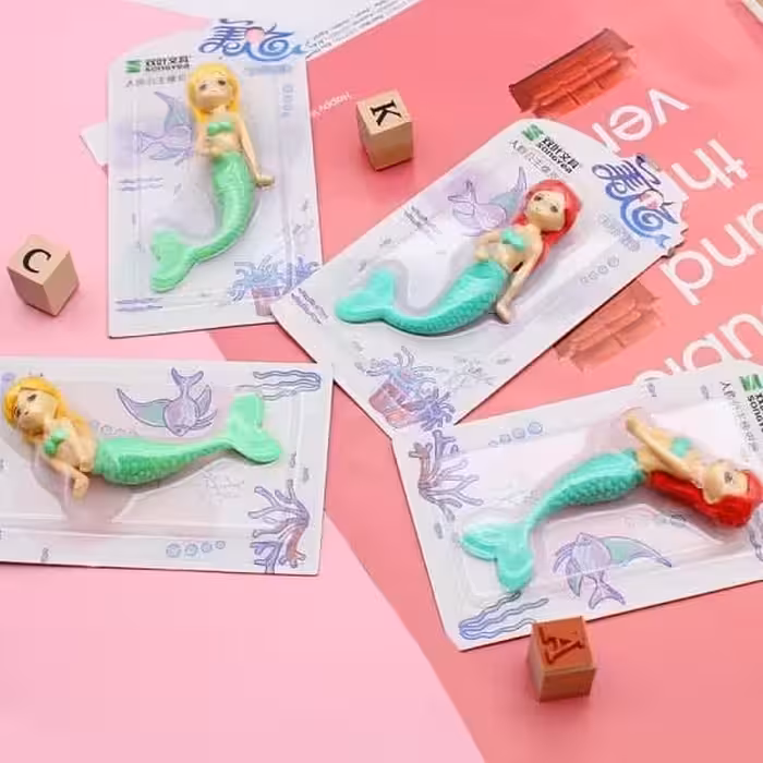 پاکن  فانتزی پری دریایی / پاکن فانتزی طرح پری دریایی در دو رنگ قرمز و زرد و چهار طرح 