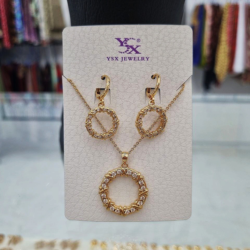 نیم ست برندوای اس ایکس رنگ ثابت طرح طلاعیار18کیفیت عالی کد23