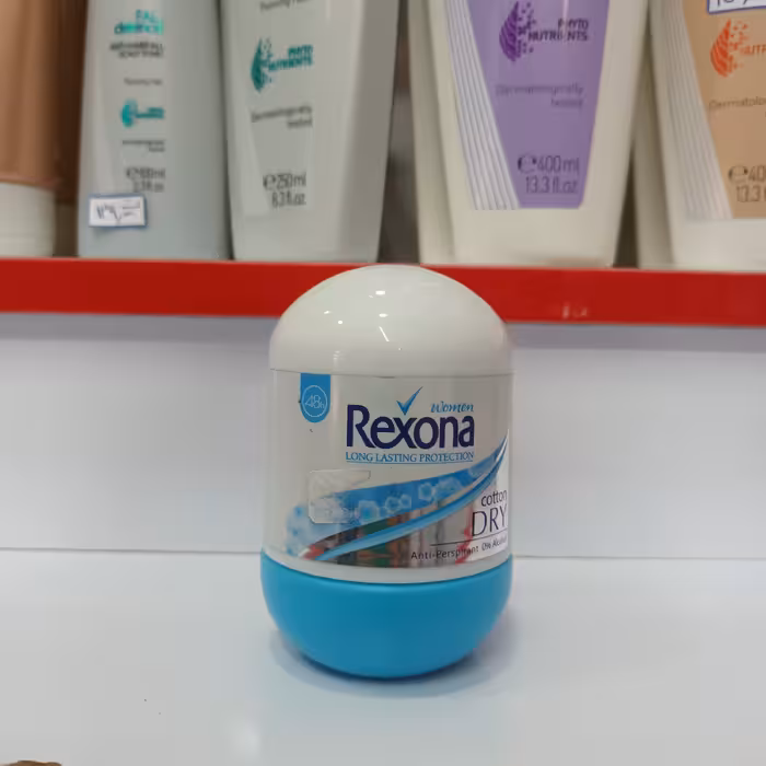 مام رولی رکسونا مدل Cotton Dry ماندگاری 48 ساعته مناسب خانم ها حجم:50 میل