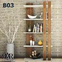 قفسه کتاب و دکوری ام دی اف کد B03 (مستقیم از تولیدکننده) -ارسال با باربری رایگان