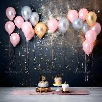 بک دراپ عکاسی تولد با بادکنک های رنگی | گرافیک با طعم تربچه