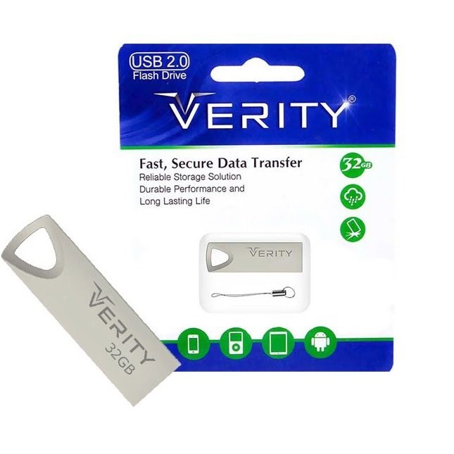 فلش 32 گیگ وریتی VERITY V809 فلزی گارانتی مادام