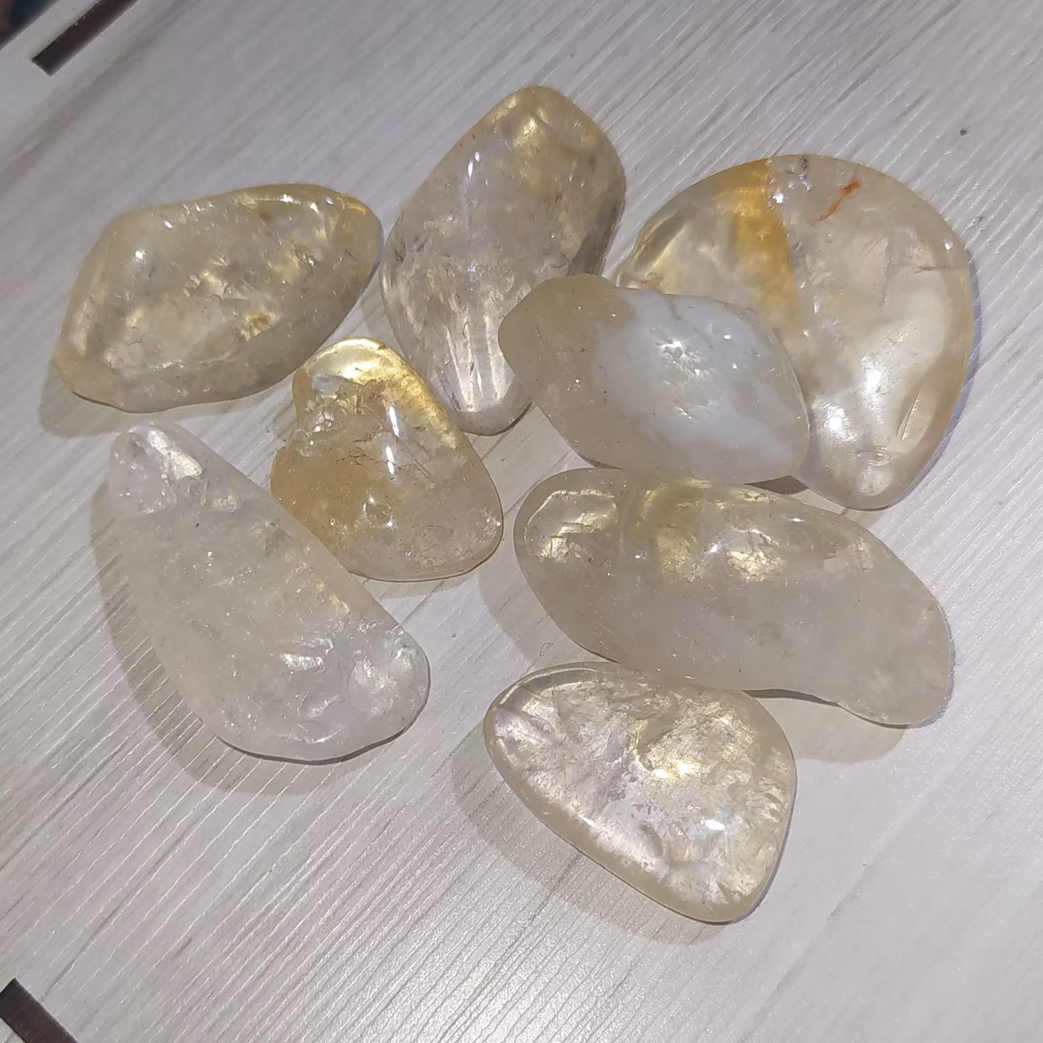 سنگ تامبل شده سیترین معدنی و طبیعی درجه 1 پک،، پک 50 گرمی