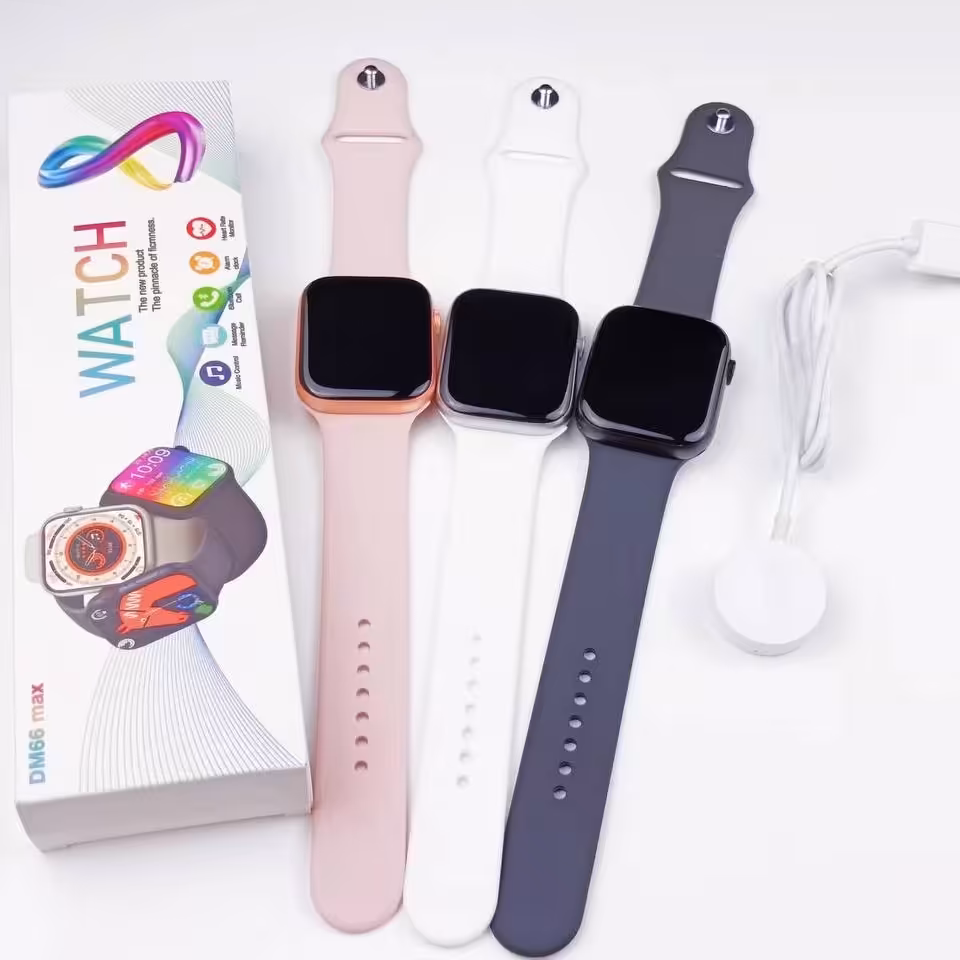 ساعت هوشمند اپل واچ سری 8 مدل DM66PLUS شارژر وایرلس با ارسال رایگان.