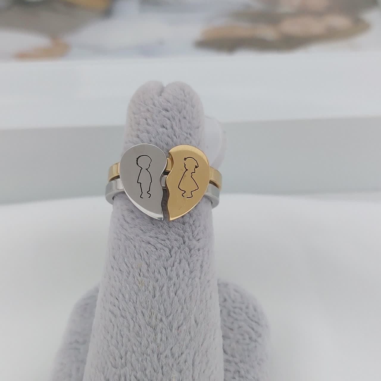 انگشتر ست کد11098مکمل عاشقانه.استاینلس استیل.سایزبندی کامل موجوده.با آبکاری طلا.ضد حساسیت.رنگ ثابت