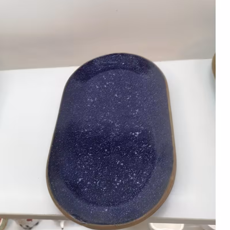 دیس سرامیکی مدل سوگند آبی کاربنی