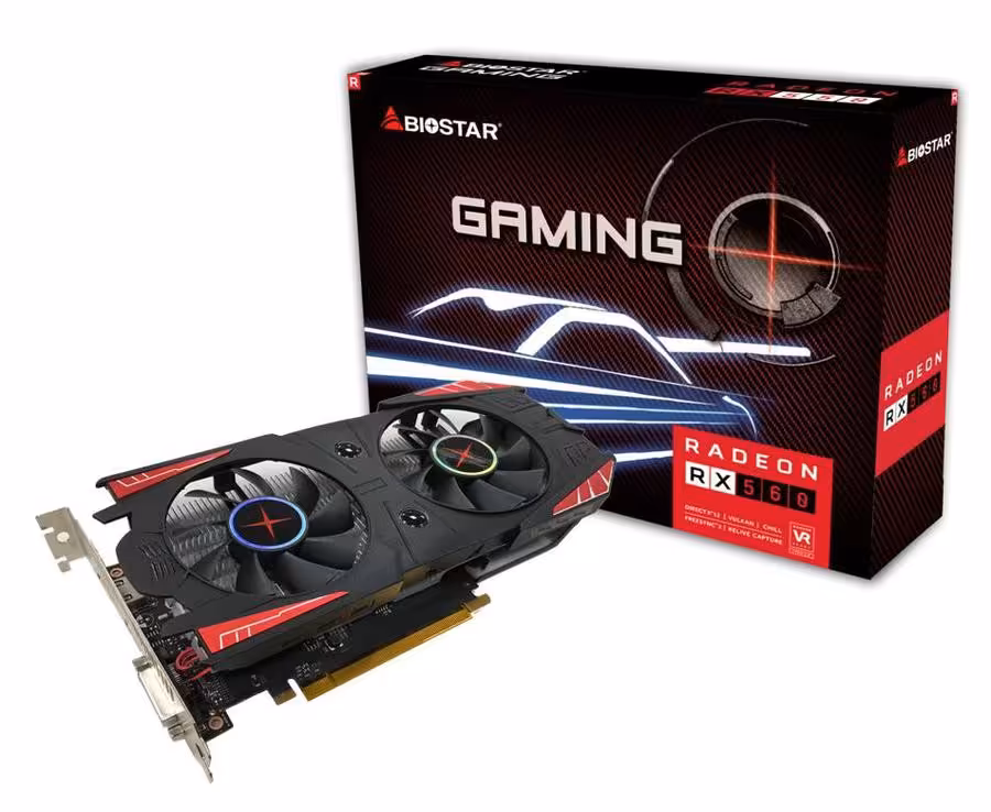 کارت گرافیک بایوستار RX560 4G DDR5 128Bit