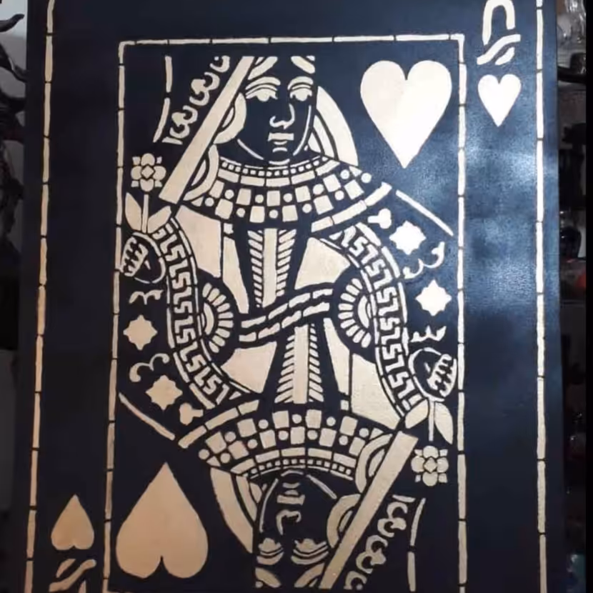 تابلو دکوراتیو ورق طلا برجسته  شاه پیک بی بی دل