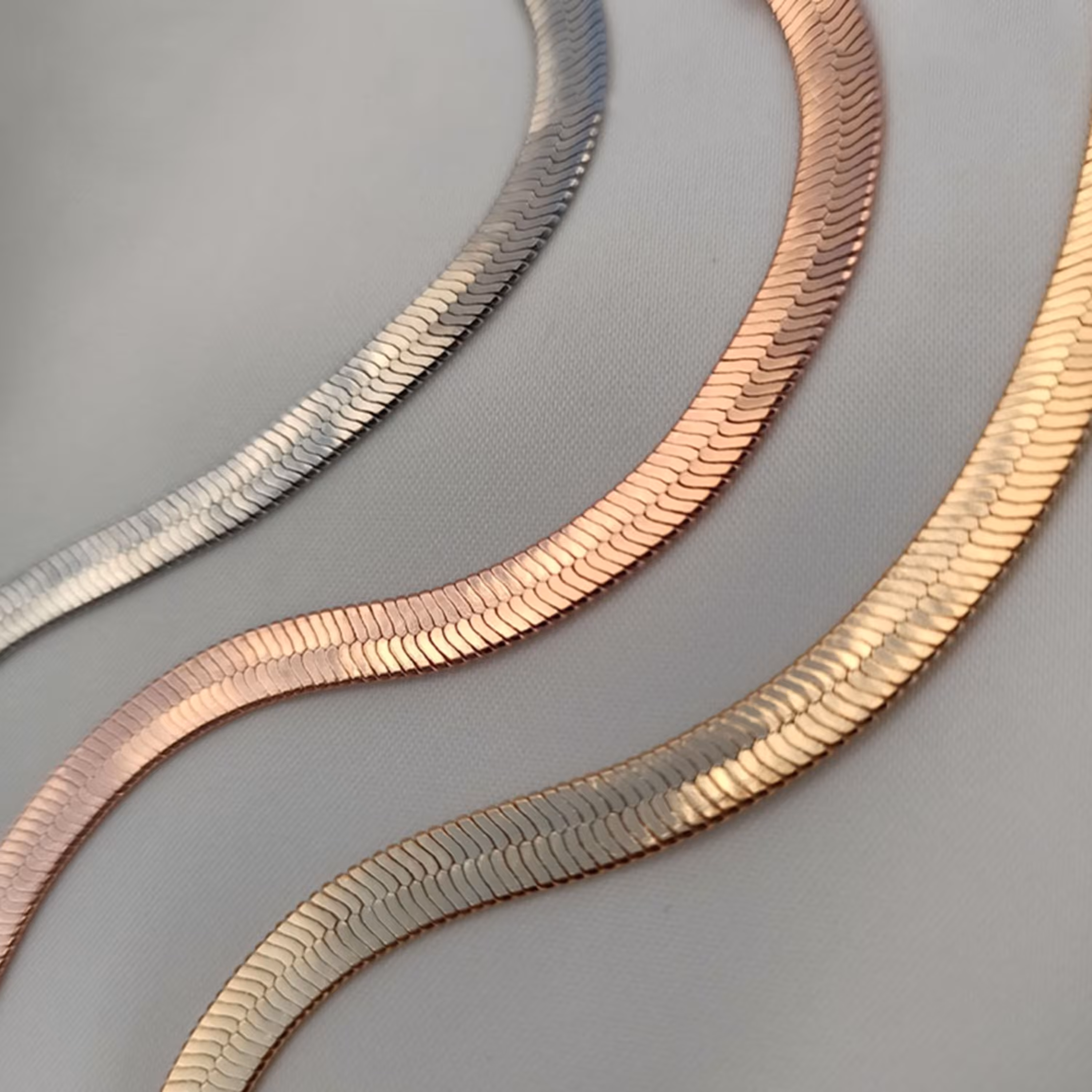 گردنبند ماری سه رنگ استیل 