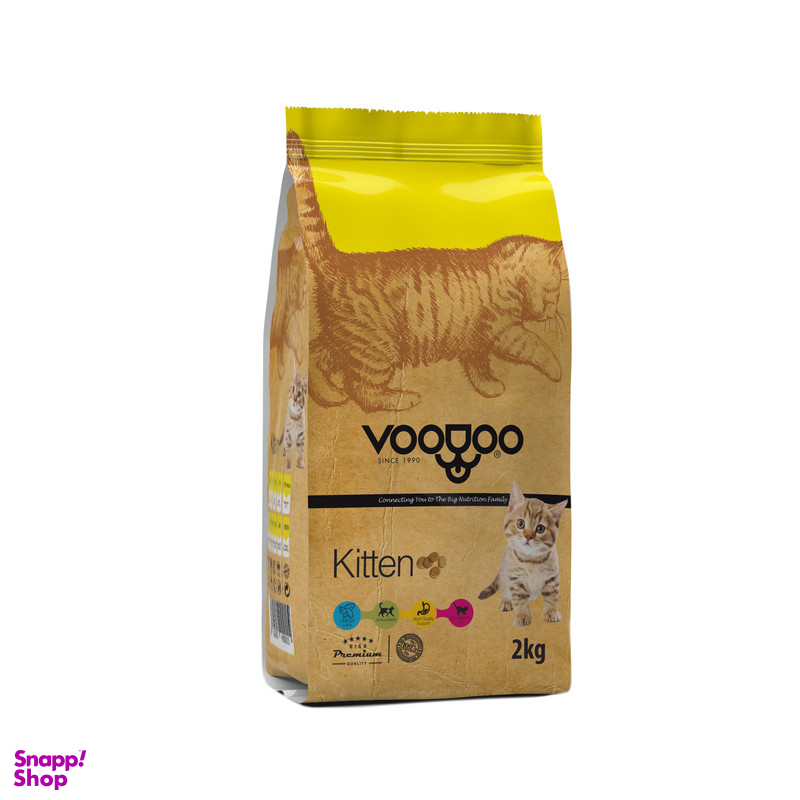 غذای خشک بچه گربه وودو مدل Kitten وزن 2 کیلوگرم