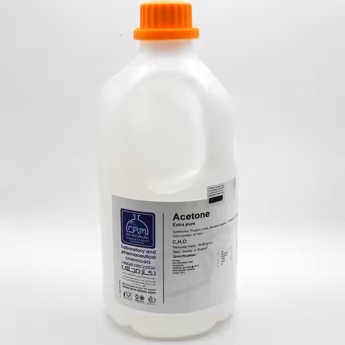 استون آزمایشگاهی دونیم لیتری درجه یک extra pure خالص