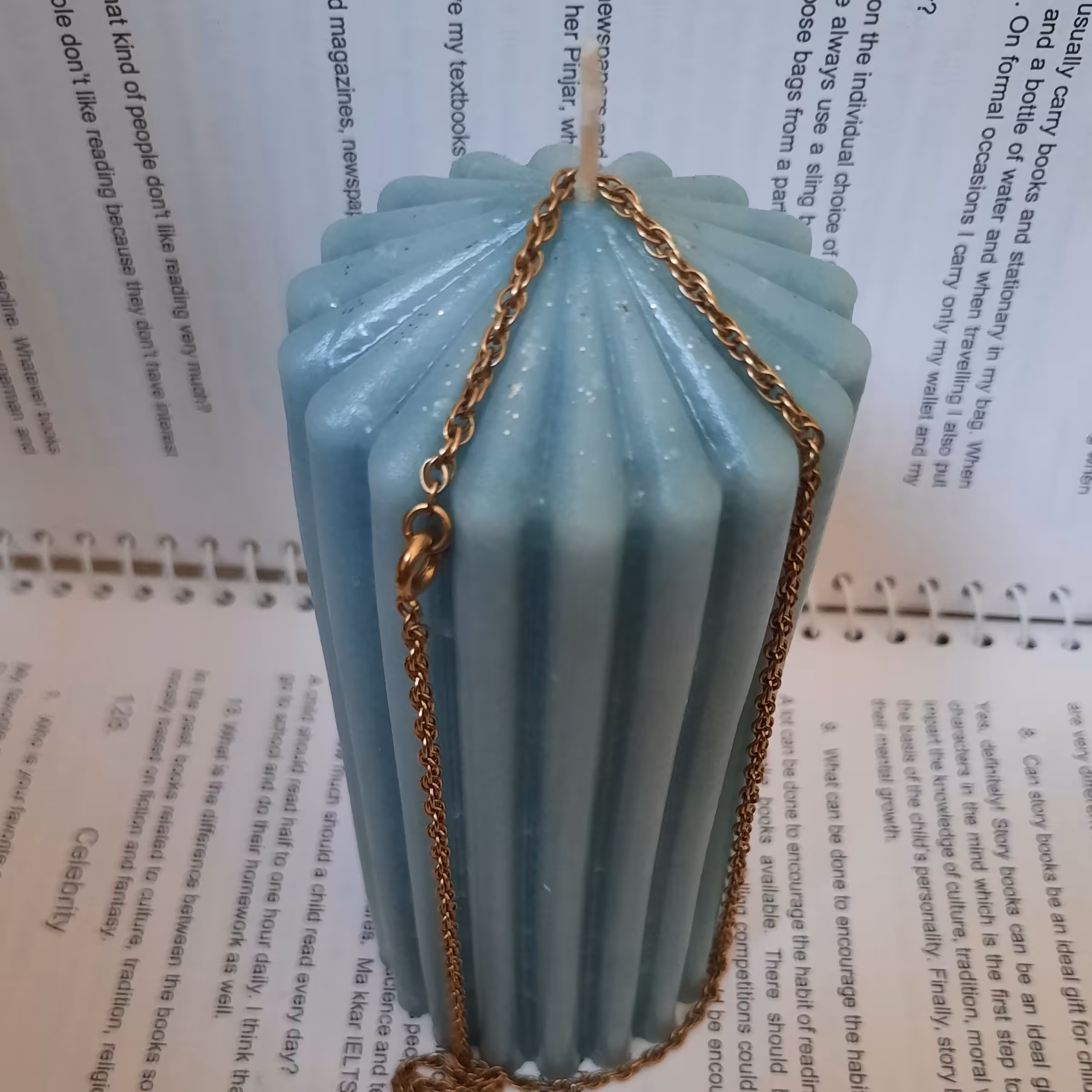 شمع استوانه ای شیار دار  ارتفاع 12