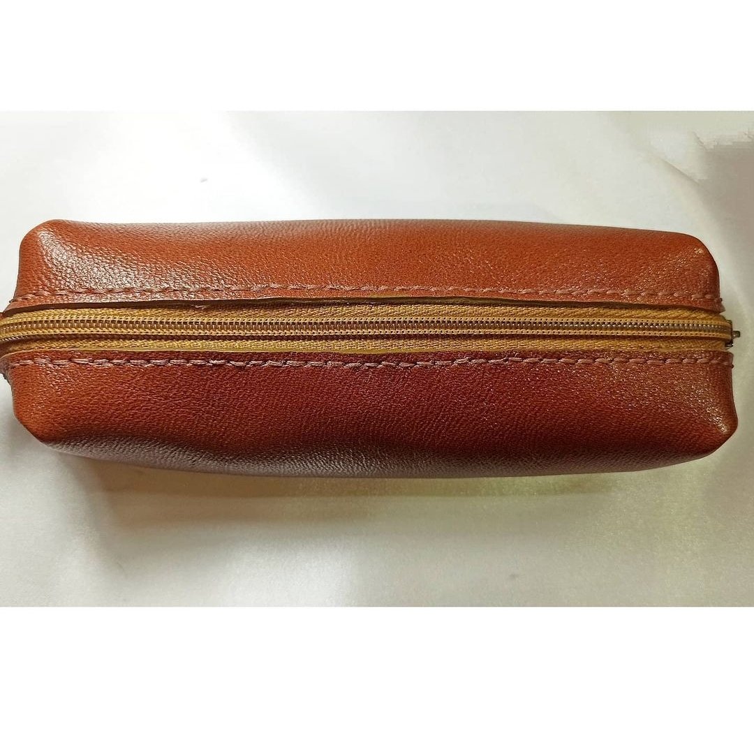 جامدادی چرم طبیعی بزی درجه یک دست دوز 