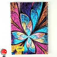 دفتر مشق 80 برگ سیمی طرح پروانه جلد طلقی آپادانا