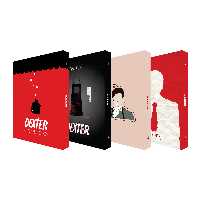 کلاسور 100 برگ پدیده نقش مدل کالکشن فیلم و سریال طرح دکستر Dexter مجموعه 4 عددی