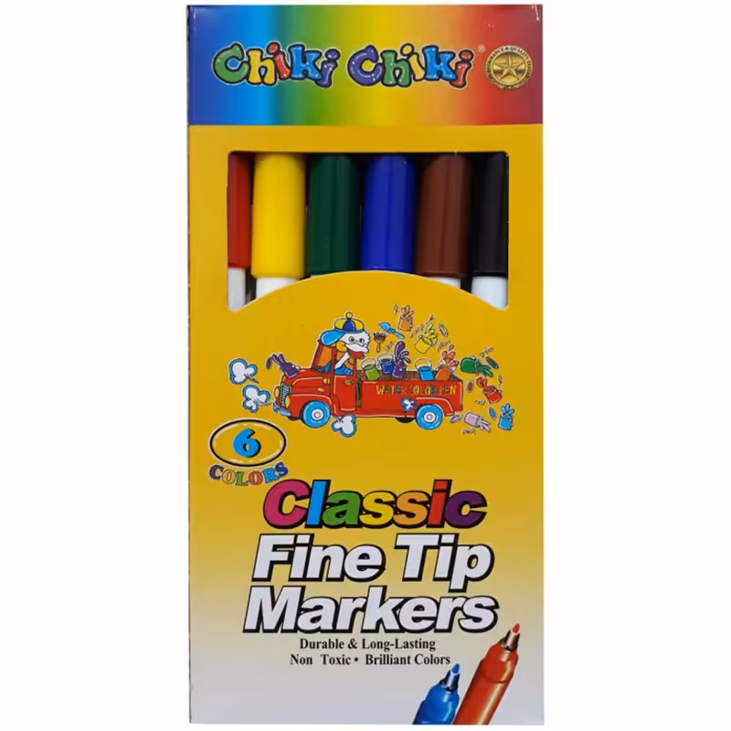 خرید ماژیک رنگ آمیزی 6 رنگ چیکی چیکی مدل LA27 Chiki Chiki