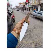 چاقوی سلاخی آشپزخانه کار درجه یک  تیغه فولاد