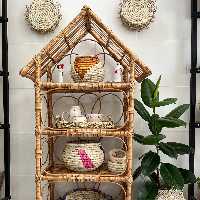 استند و کتابخانه حصیری  4طبقه