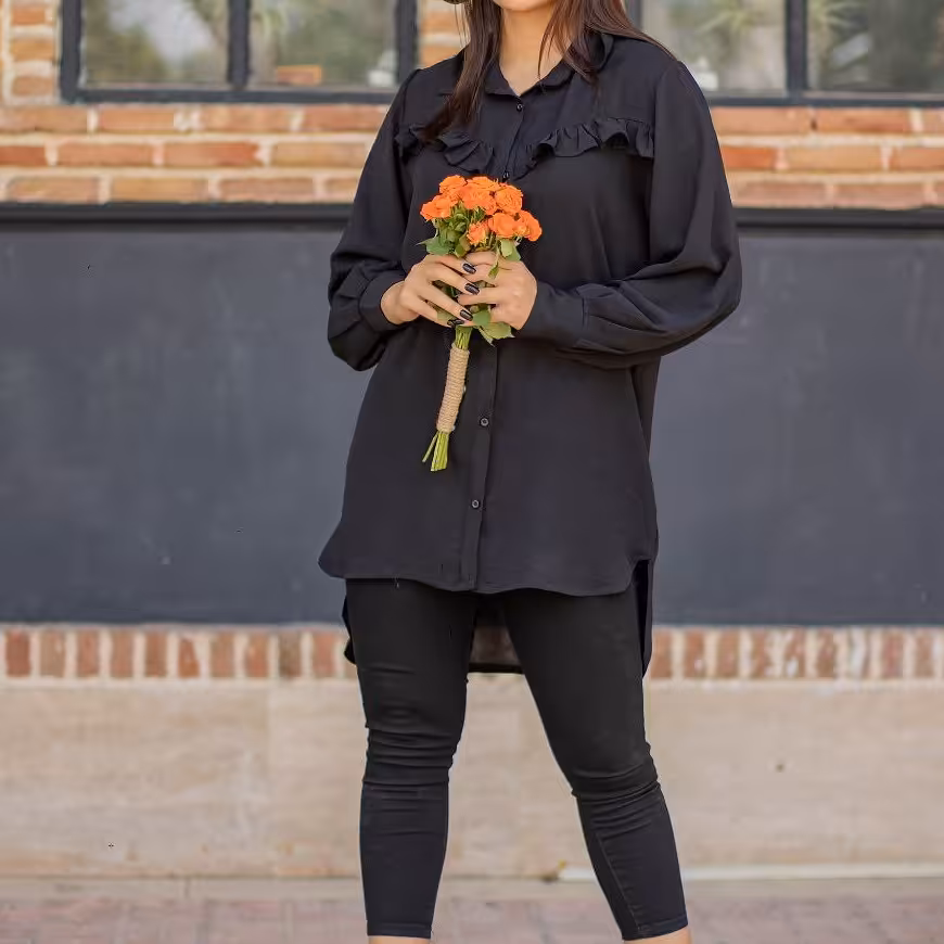 حراج مانتوطرح زیبای پرنا جنس ابروبادی در رنگبندی تا سایز 50ارسال رایگان 