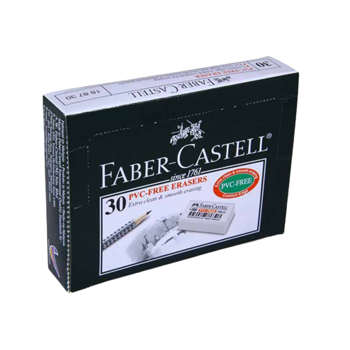 پاک کن فابر کاستل بسته 30 عددی سفید رنگ PVC کوچک