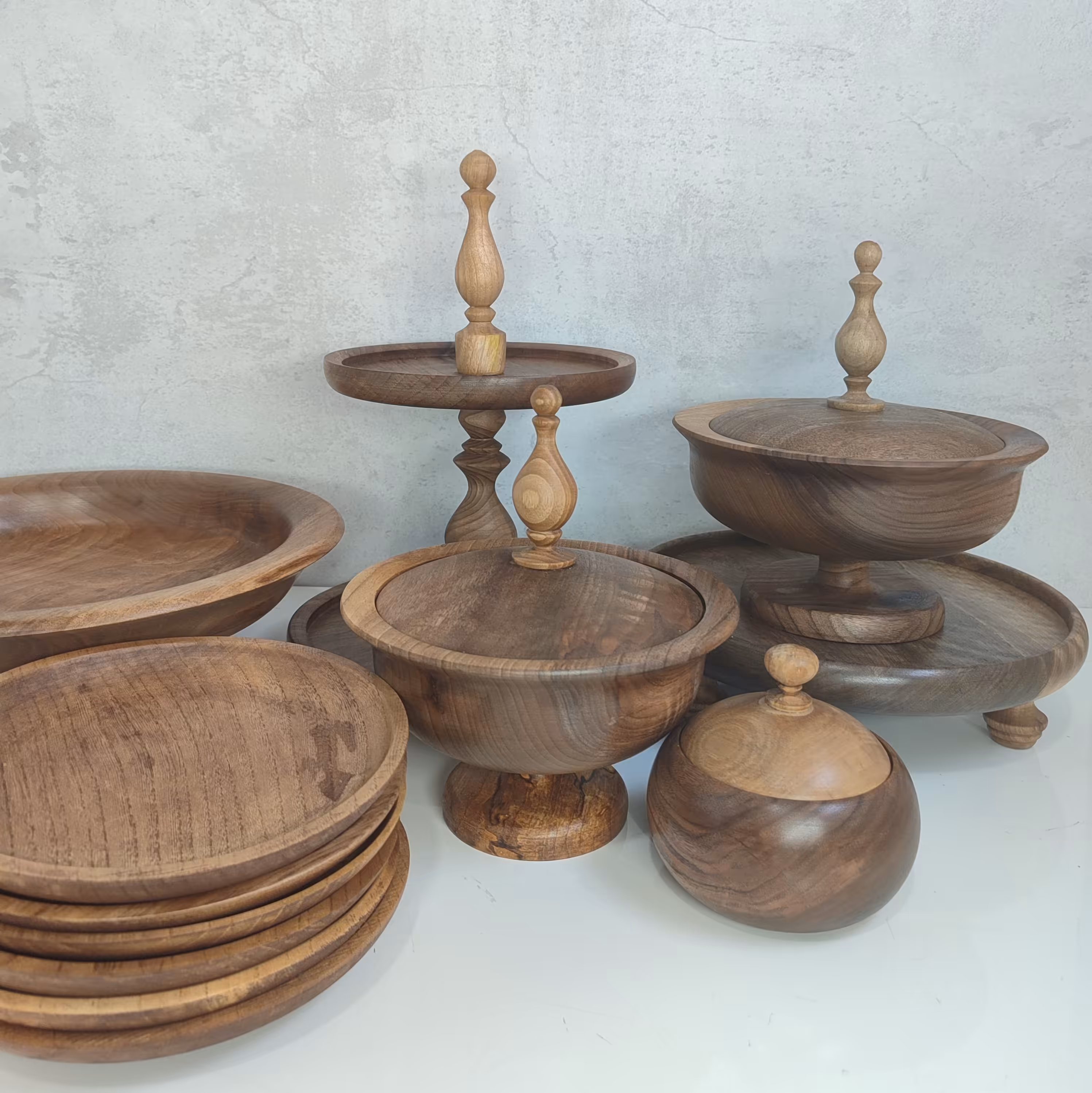 ظروف پذیرایی ست چوبی