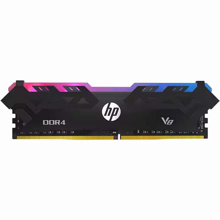 رم HP V8 RGB 8GB DDR4 باس 3200HP V8 RGB 8GB DDR4 SINGLE CHANNEL 3200
