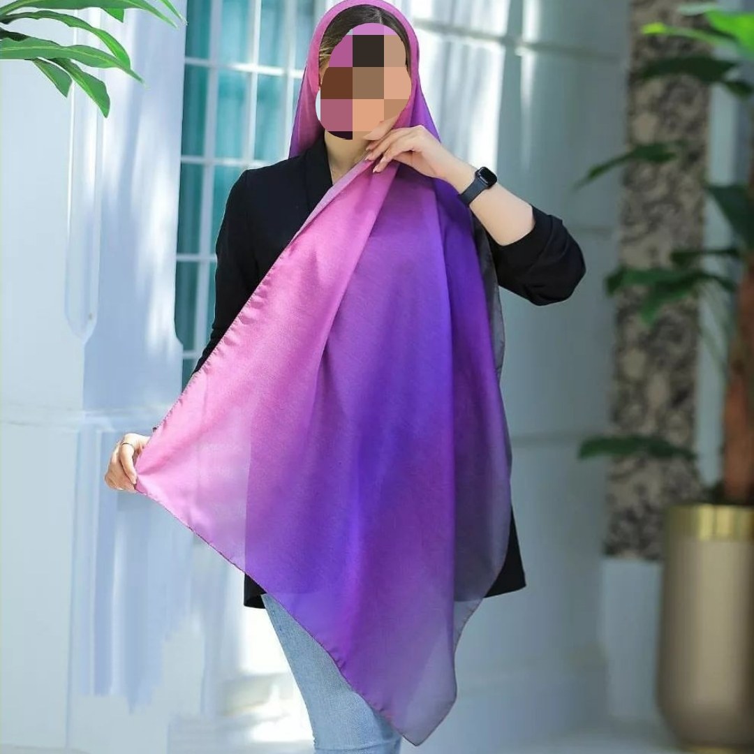 شال دو رنگ بنفش