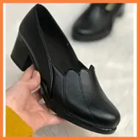 کفش زنانه چرم  طبی پاشنه دار  محصول پام مشهد