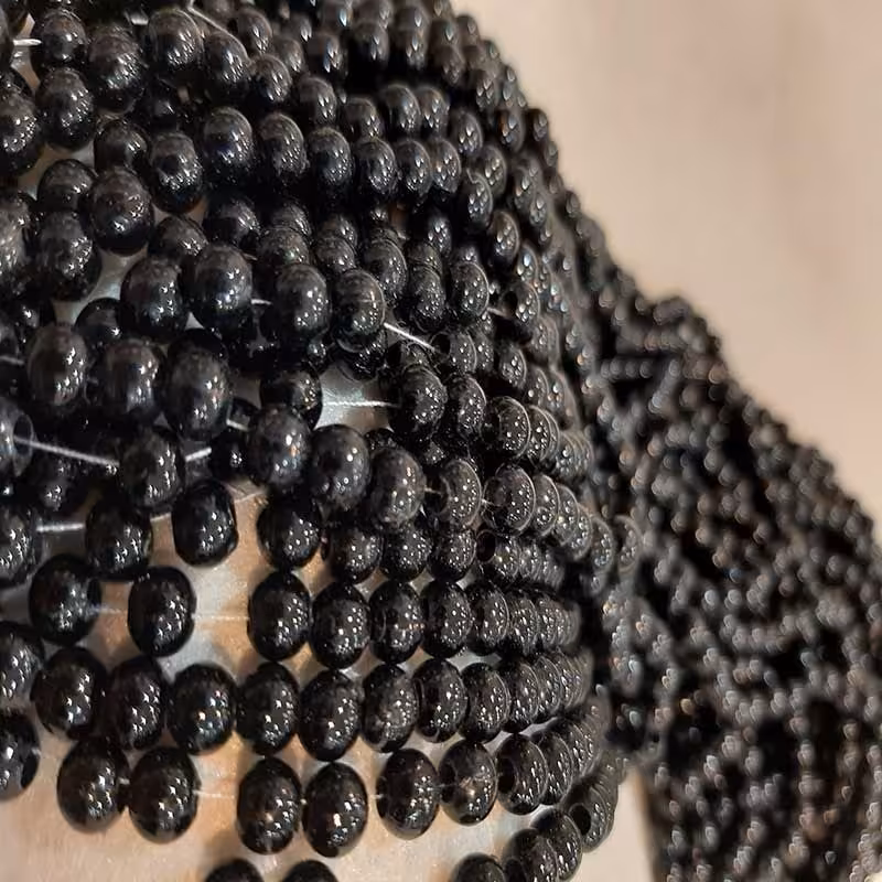 مروارید مشکی یک بند سایز 8