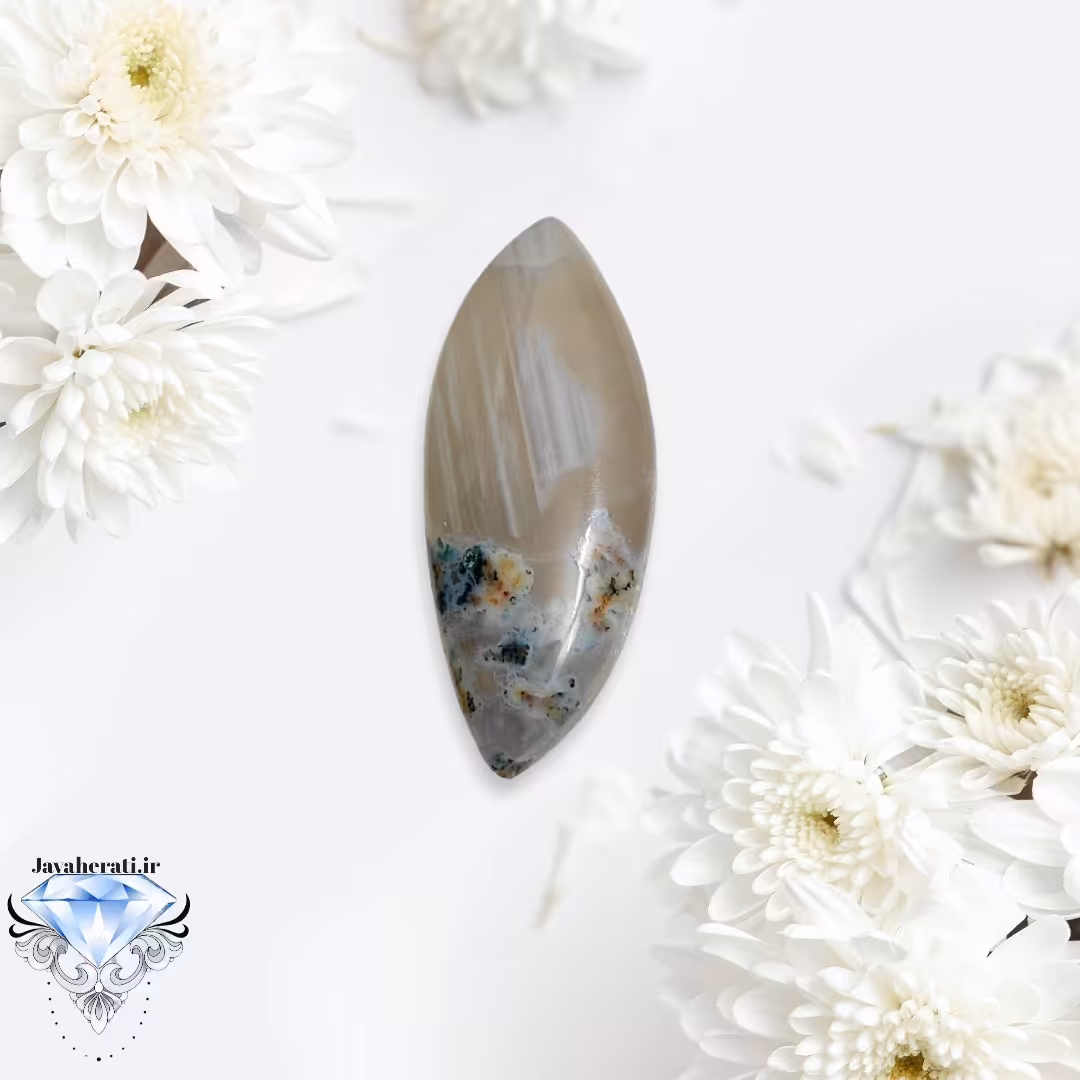 نگین عقیق شجر بهاری معدنی و درشت 