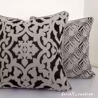 کاور کوسن های مشکی طوسی 6 عدد