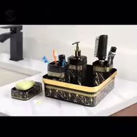 ست سرویس بهداشتی 4 پارچه رزمن طرح ورساچه