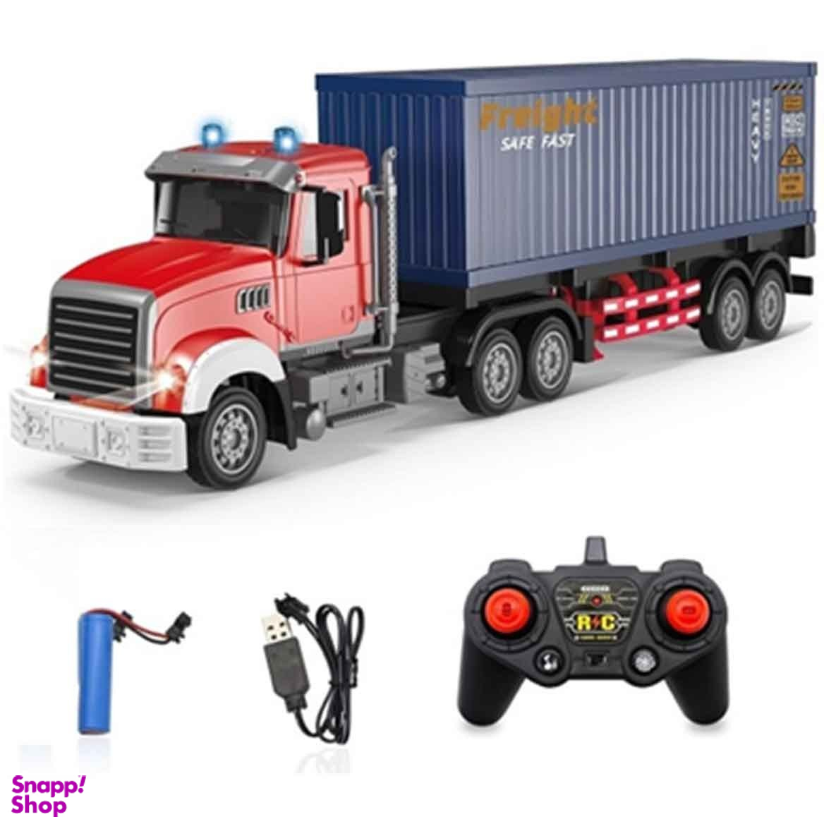 ماشین کنترلی تریلی کانتینر دار بزرگ Remote Control Transport Truck کد 185
