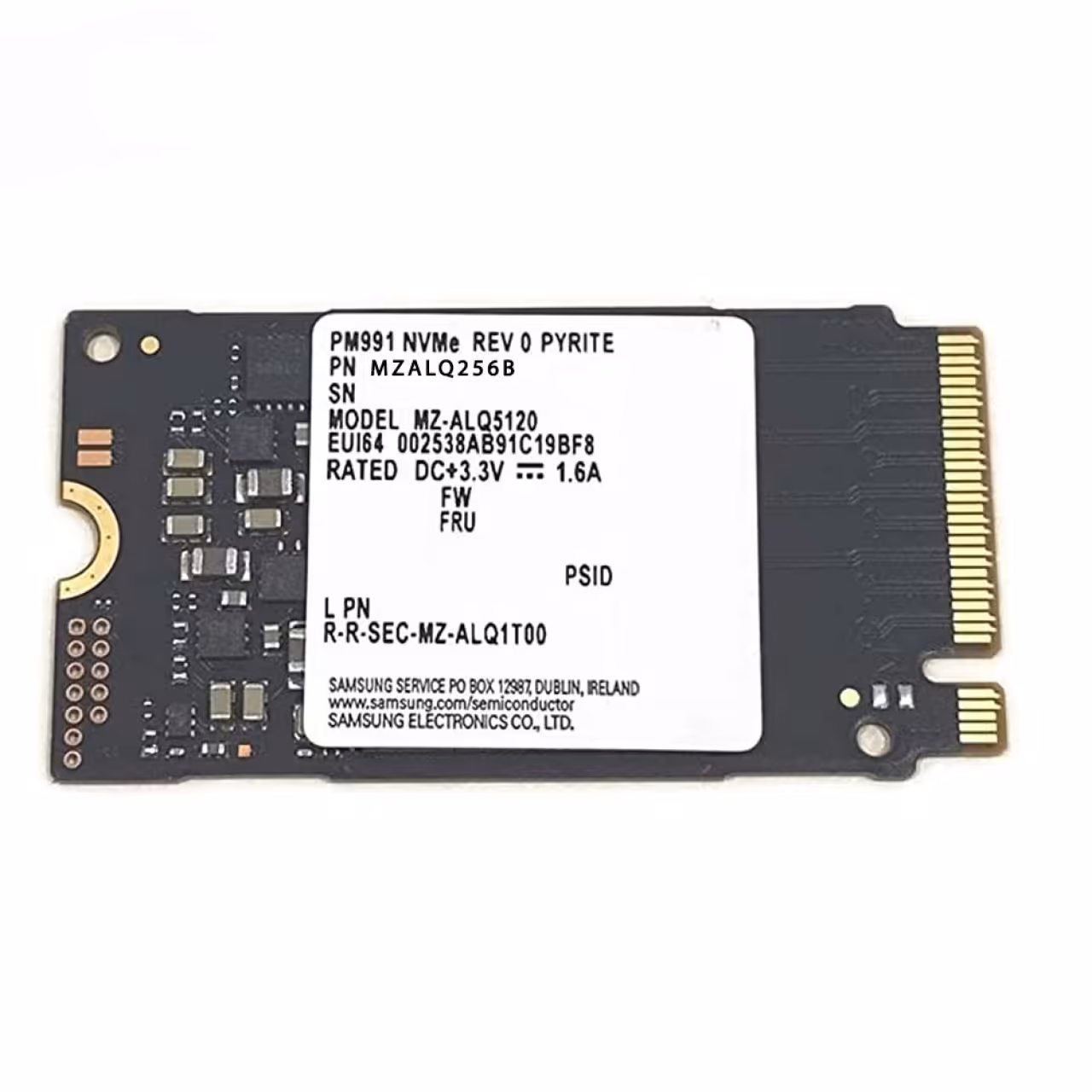 اس اس دی سایز 2242 سامسونگ مدل Samsung SSD 256GB PM991