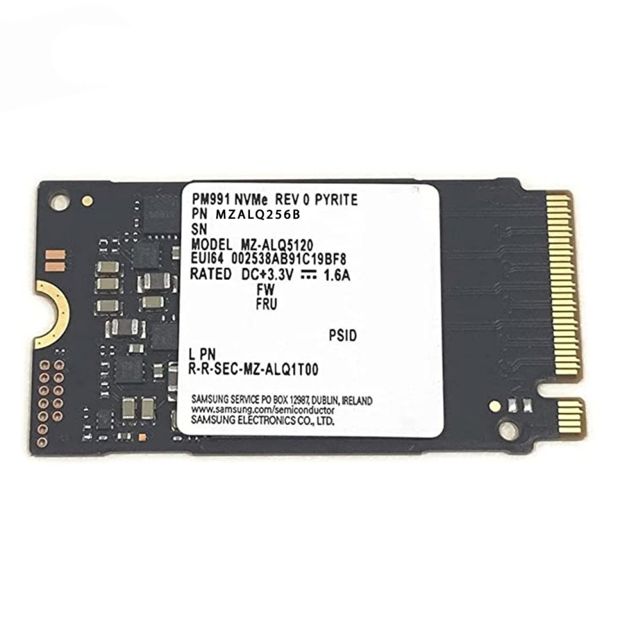 اس اس دی سایز 2242 سامسونگ مدل Samsung SSD 256GB PM991